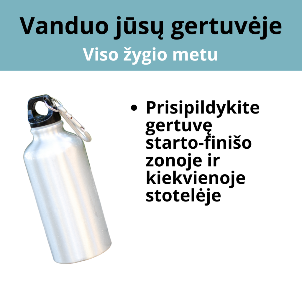 Pasipildykite gertuvę vido žygio metu