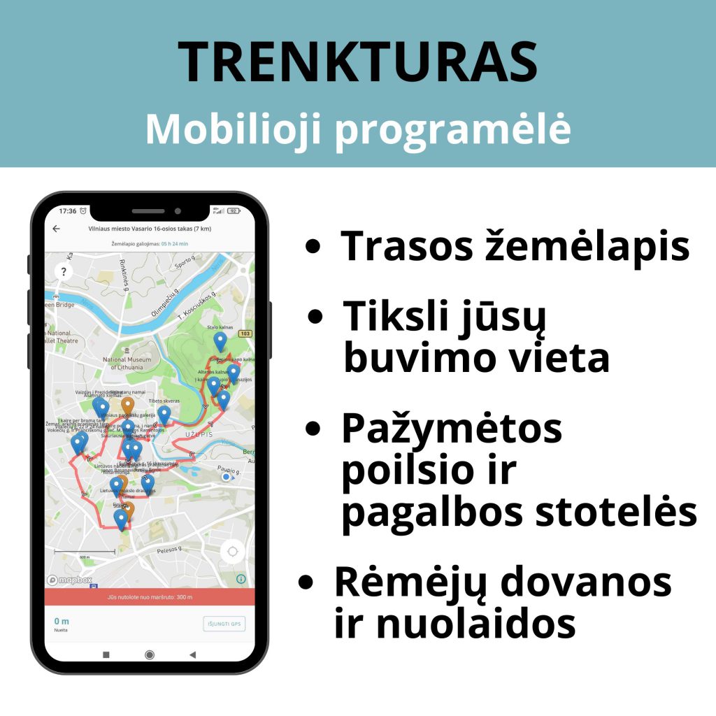 TrenkTuras mobilioji programėlė