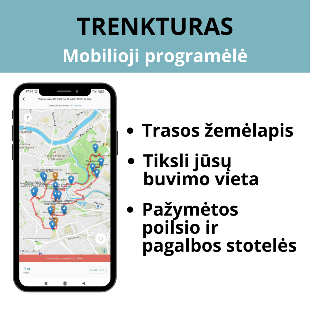 TrenkTuras mobilioji programėlė