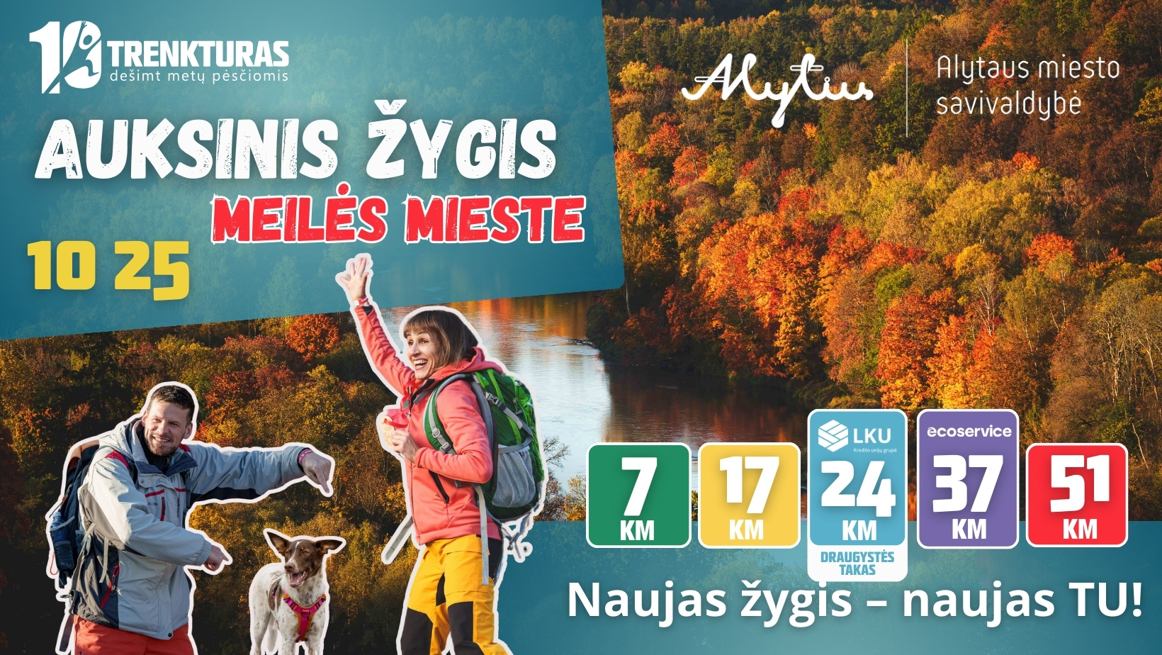 Trenkturas Alytuje'25 Auksinis žygis meilės mieste