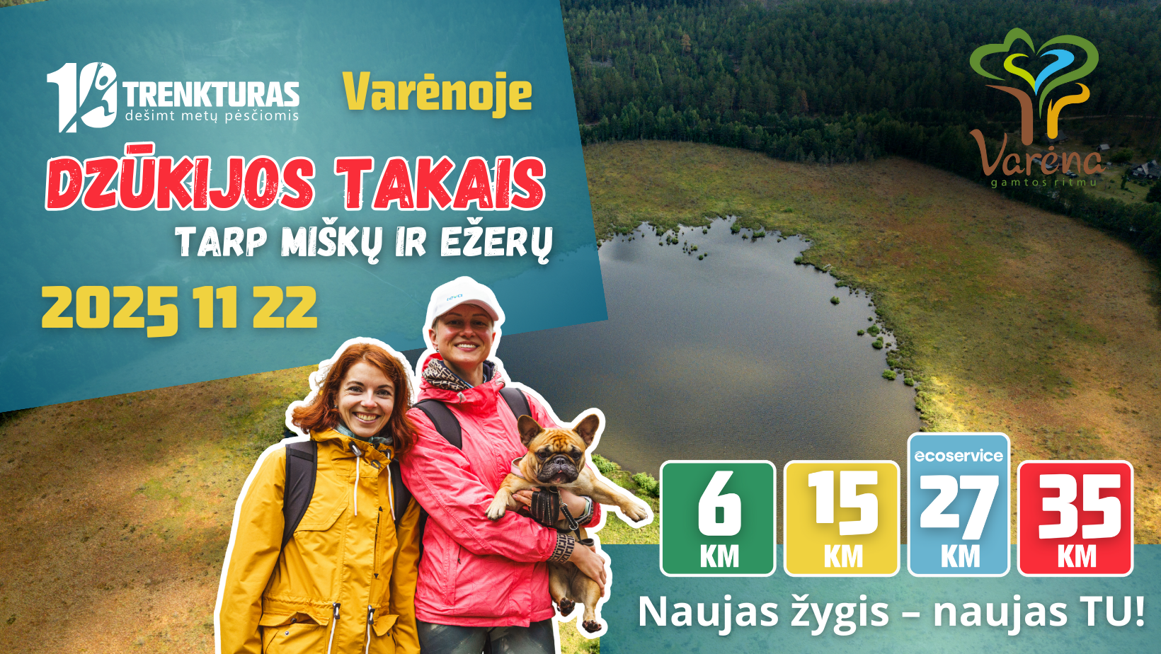 TrenkTuras Varėnoje'25: Dzūkijos takais tarp miškų ir ežerų