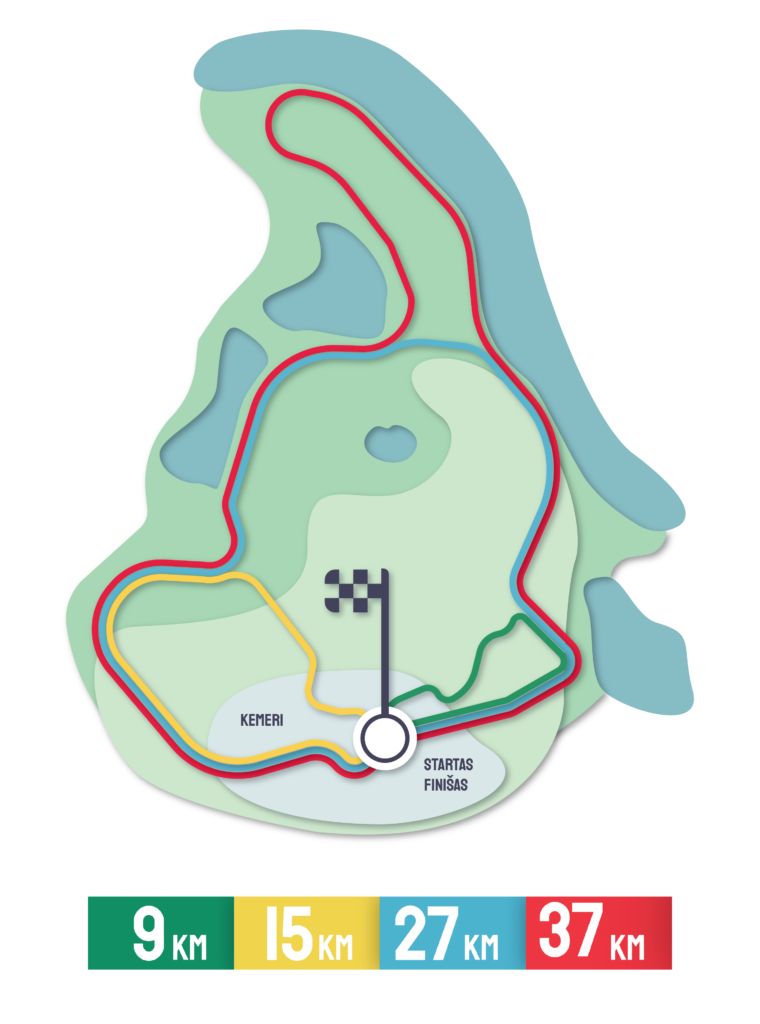 Kemeri maršrutai žemėlapis